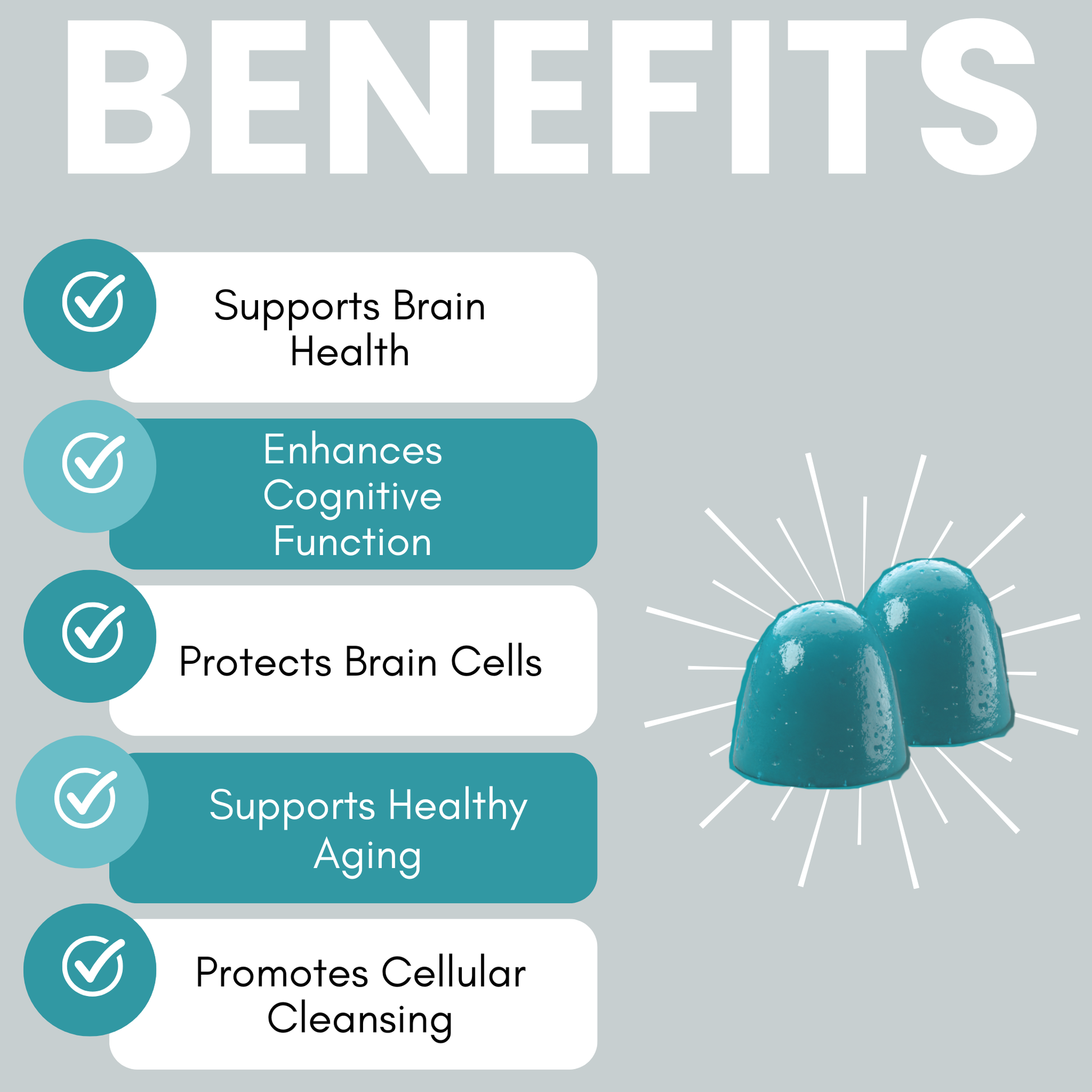 Brain Support Gummy Bites – Cognitive Health, Focus & Longevity Support - product image 5