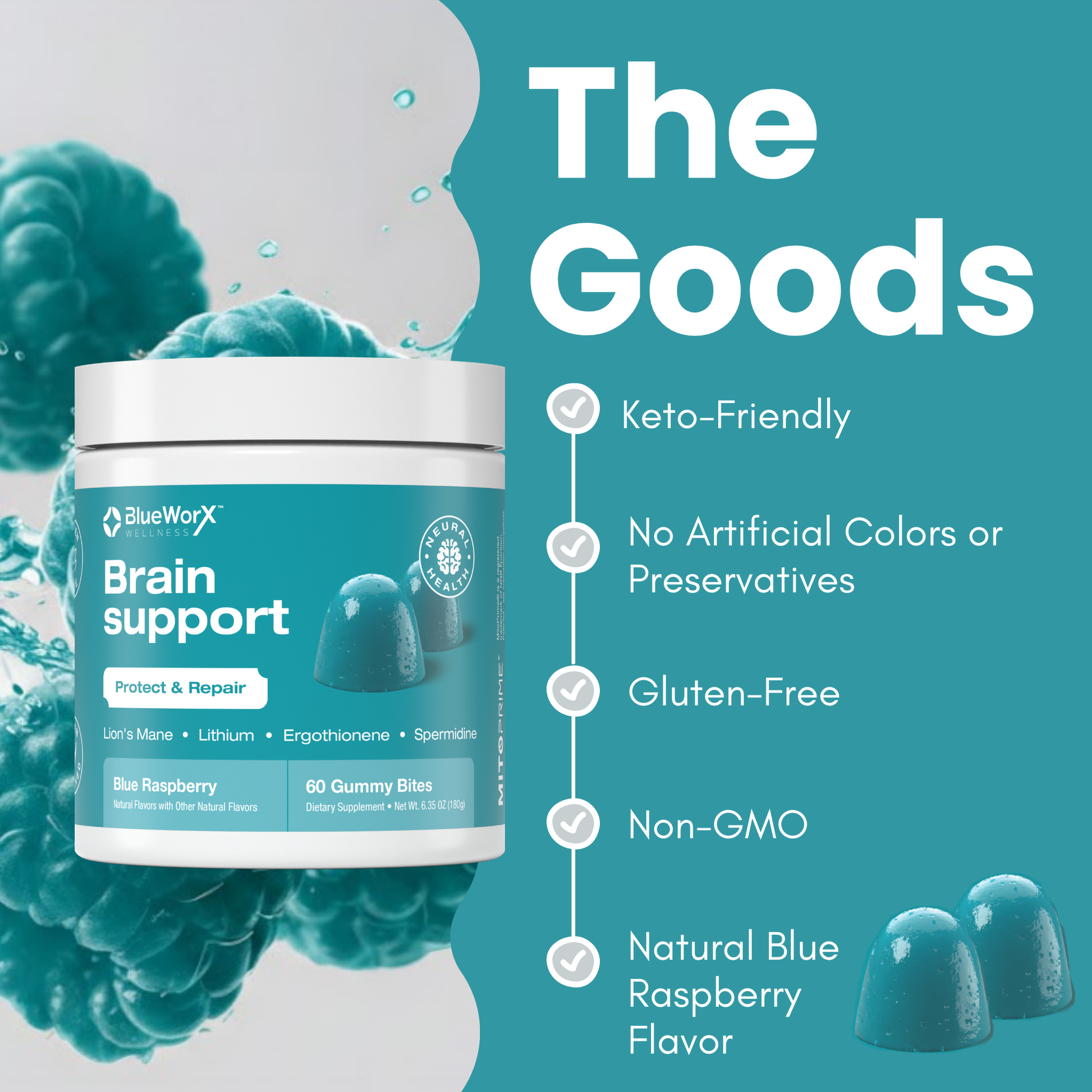 Brain Support Gummy Bites – Cognitive Health, Focus & Longevity Support - product image 7