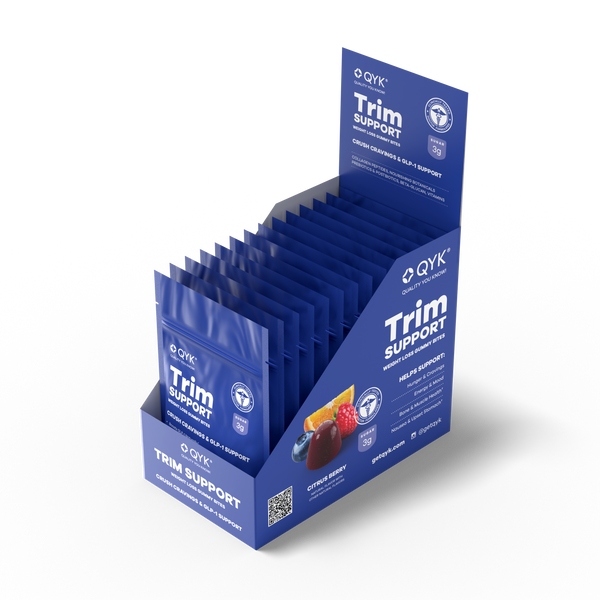 QYK® Trim Support: Natural Weight Loss & GLP-1 Gummy Bites